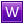 Letter W violet icon