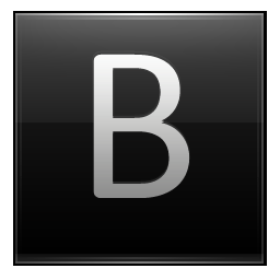 Letter B black icon