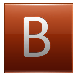 Letter B orange icon