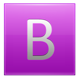 Letter B pink icon