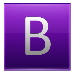 Letter B violet icon