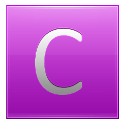 Letter C pink icon