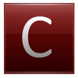Letter C red icon