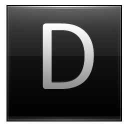 Letter D black icon