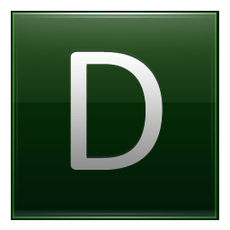 Letter D dg icon