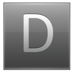Letter D grey icon