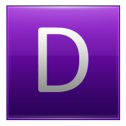 Letter D violet icon