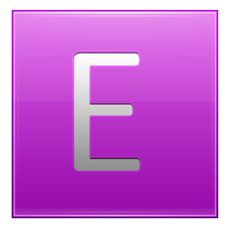 Letter E pink icon