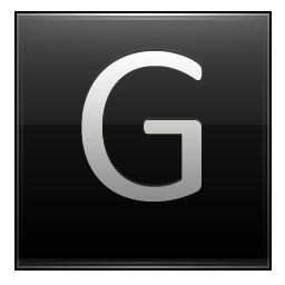 Letter G black icon
