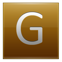 Letter G gold icon