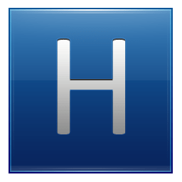 Letter H blue icon