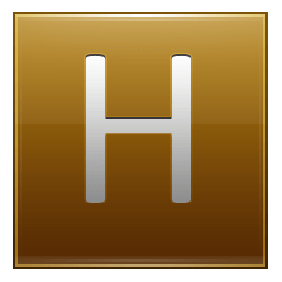 Letter H gold icon