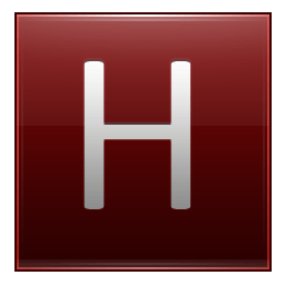 Letter H red icon