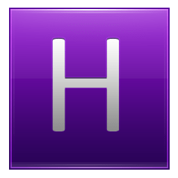 Letter H violet icon