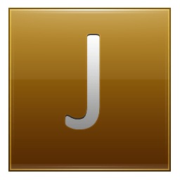 Letter J gold icon