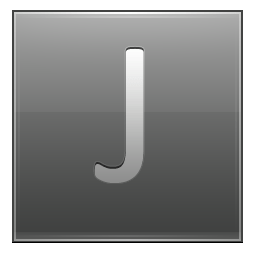 Letter J grey icon