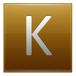 Letter K gold icon