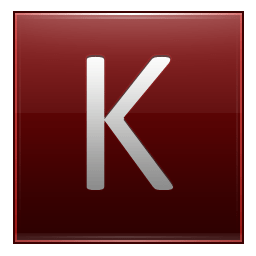Letter K red icon