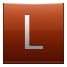 Letter L orange icon