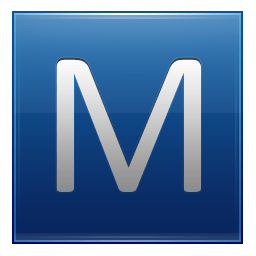 Letter M blue icon