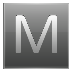 Letter M grey icon