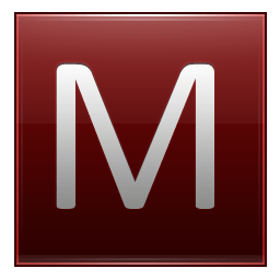 Letter M red icon
