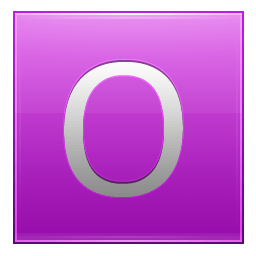 Letter O pink icon