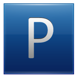 Letter P blue icon