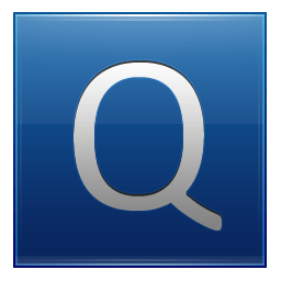 Letter Q blue icon