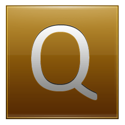 Letter Q gold icon