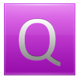 Letter Q pink icon