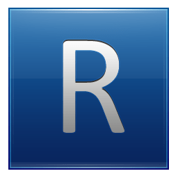 Letter R blue icon