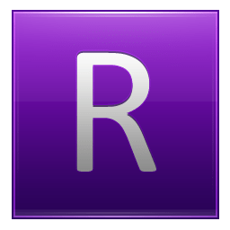 Letter R violet icon