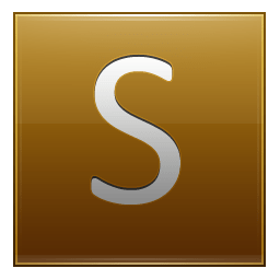 Letter S gold icon