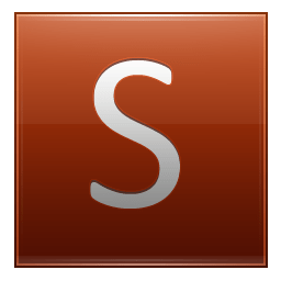 Letter S orange icon