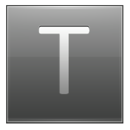 Letter T grey icon