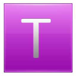 Letter T pink icon