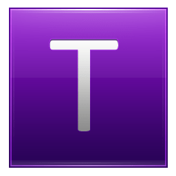 Letter T violet icon