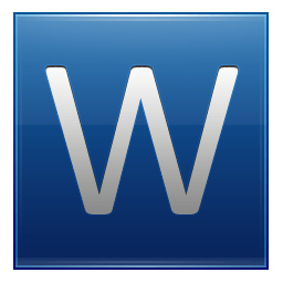 Letter W blue icon