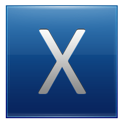 Letter X blue icon