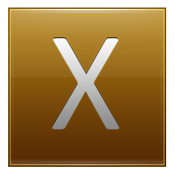 Letter X gold icon