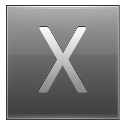Letter X grey icon