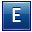 Letter E blue icon