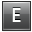 Letter E grey icon