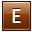 Letter E orange icon