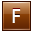 Letter F orange icon