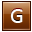 Letter G orange icon