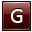 Letter G red icon