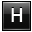 Letter H black icon