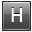 Letter H grey icon